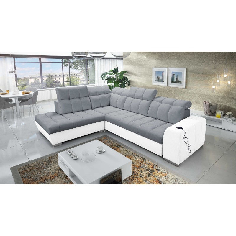 Prisma VII corner sofa with a sleeping function and USB port - designed for your comfort! Prisma VII corner sofa with a sleeping function and USB port - designed for your comfort!