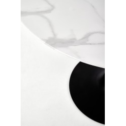 AMBROSIO stół okrągły, blat - szkło, noga - czarny (2p 1szt)