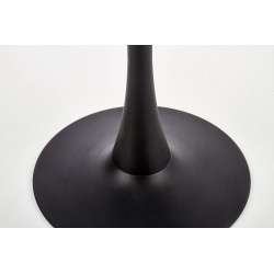 AMBROSIO stół okrągły, blat - szkło, noga - czarny (2p 1szt)