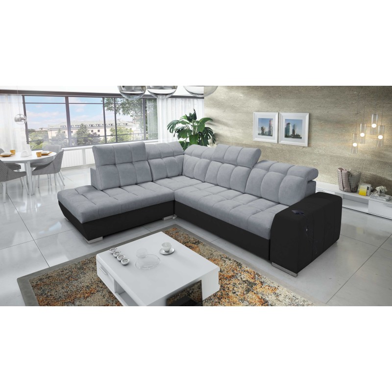 Prisma VII corner sofa with a sleeping function and USB port - designed for your comfort! Prisma VII corner sofa with a sleeping function and USB port - designed for your comfort!