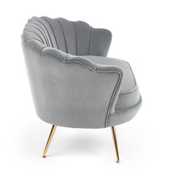 AMORINITO XL fotel wypoczynkowy popielaty / złoty