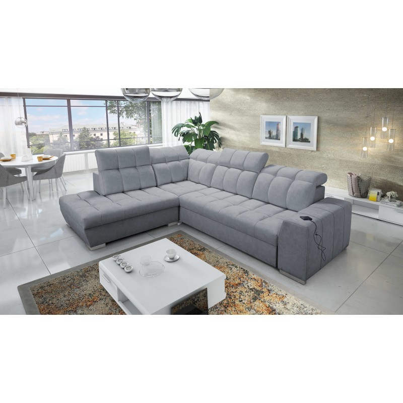 Prisma VII corner sofa with a sleeping function and USB port - designed for your comfort! Prisma VII corner sofa with a sleeping function and USB port - designed for your comfort!