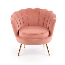 AMORINITO fotel wypoczynkowy jasny różowy / złoty