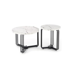 ANTICA M ława blat - biały marmur, stelaż - czarny (2p 1szt)