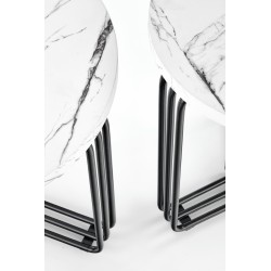 ANTICA M ława blat - biały marmur, stelaż - czarny (2p 1szt)