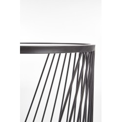 ANTILLA zestaw 2 ław czarny / dymiony (1p 1szt)