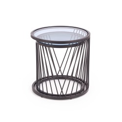 ANTILLA zestaw 2 ław czarny / dymiony (1p 1szt)