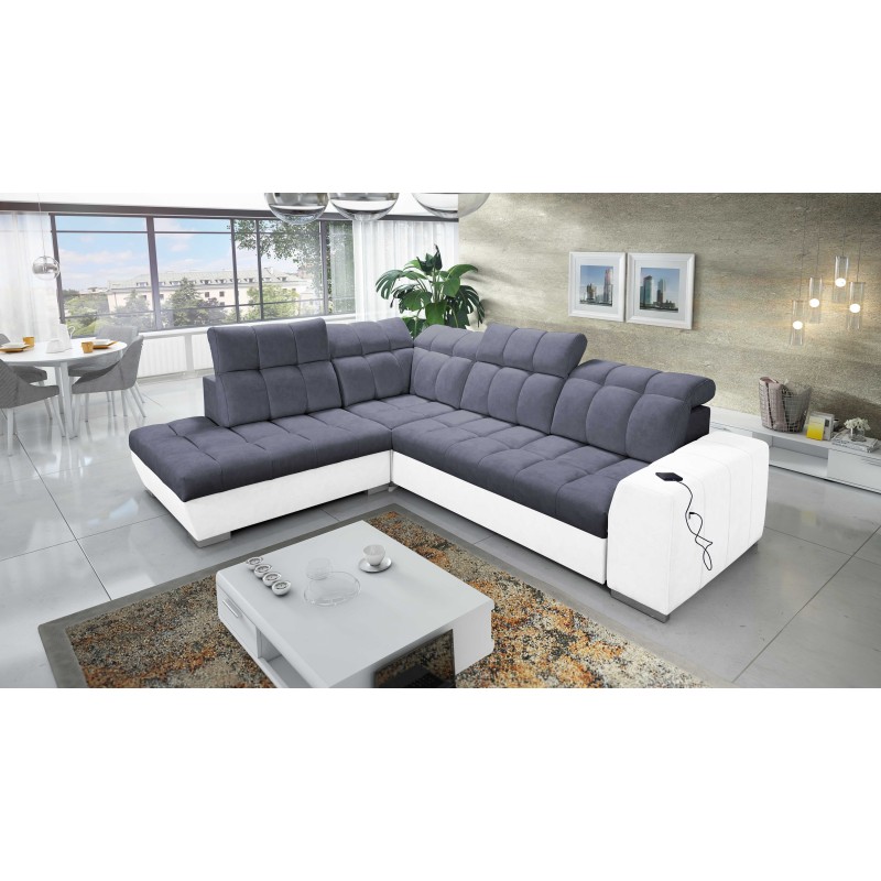 Prisma VII corner sofa with a sleeping function and USB port - designed for your comfort! Prisma VII corner sofa with a sleeping function and USB port - designed for your comfort!