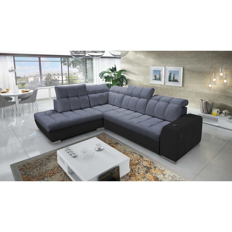 Prisma VII corner sofa with a sleeping function and USB port - designed for your comfort! Prisma VII corner sofa with a sleeping function and USB port - designed for your comfort!