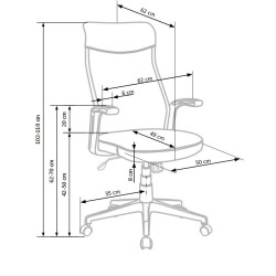 ARCTIC fotel pracowniczy popiel