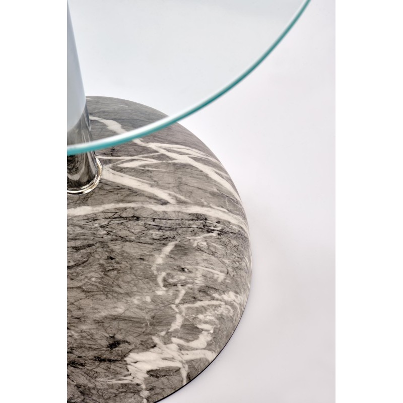 ARIANA ława, popielaty marmur / transparentny (2p 1szt)