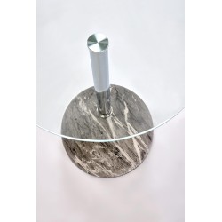 ARIANA ława, popielaty marmur / transparentny (2p 1szt)