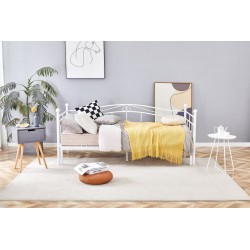 ARIZA łóżko z wysuwanym dodatkowym materacem, biały