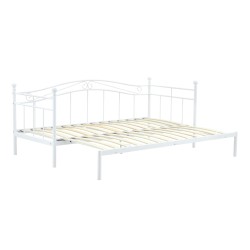 ARIZA łóżko z wysuwanym dodatkowym materacem, biały