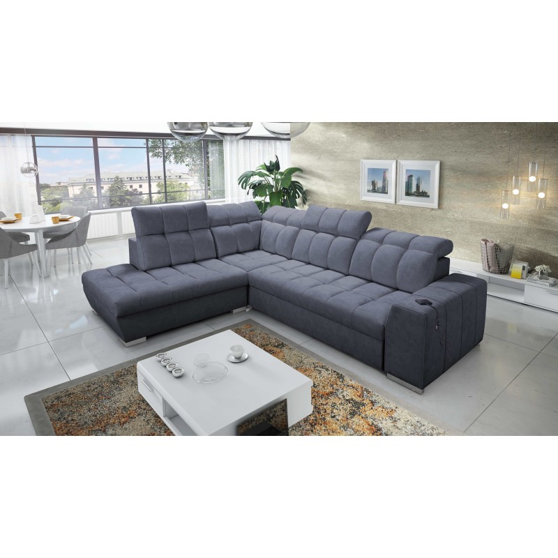 Prisma VII corner sofa with a sleeping function and USB port - designed for your comfort! Prisma VII corner sofa with a sleeping function and USB port - designed for your comfort!