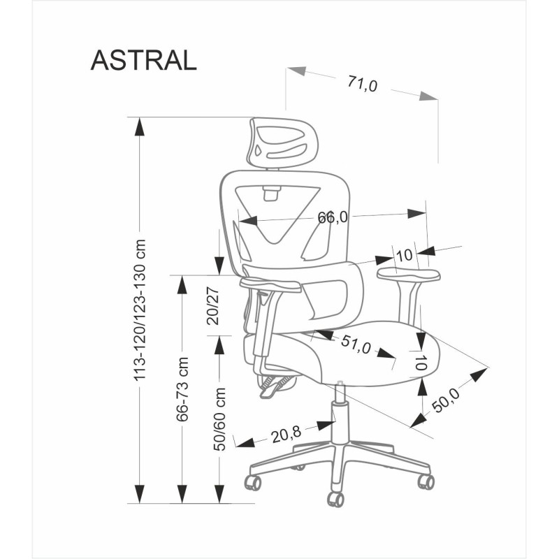 ASTRAL fotel gabinetowy czarny (1p 1szt)
