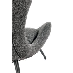 ATLANTIS fotel wypoczynkowy antracytowy / czarny