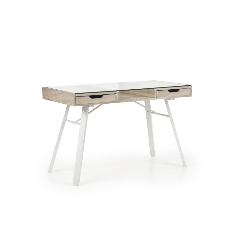 B33 biurko dąb sonoma-biały (1p 1szt)