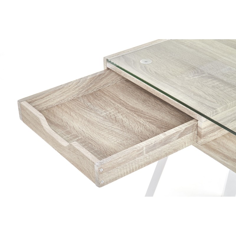 B33 biurko dąb sonoma-biały (1p 1szt)