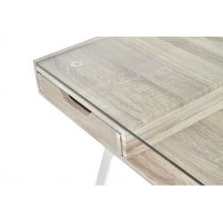 B33 biurko dąb sonoma-biały (1p 1szt)