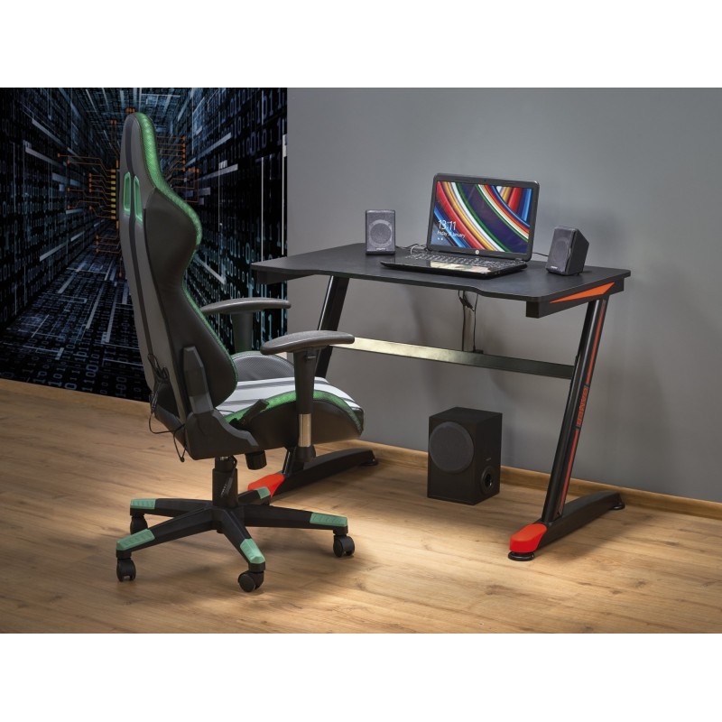 B40 biurko gamingowe czarny / czerwony (1p 1szt)