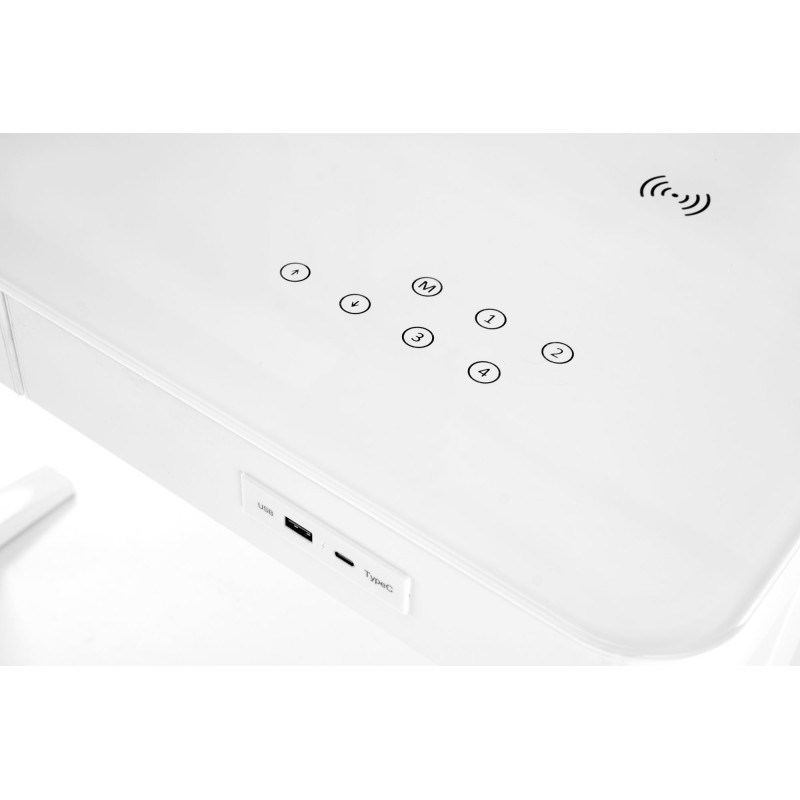 B52 biurko biurko z funkcją regulacji wysokości, biały (2p 1szt)