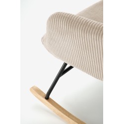 BELMIRO fotel wypoczynkowy z funkcją kołyski, kremowy (1p 1szt)