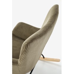 BELMIRO fotel wypoczynkowy z funkcją kołyski, oliwkowy (1p 1szt)