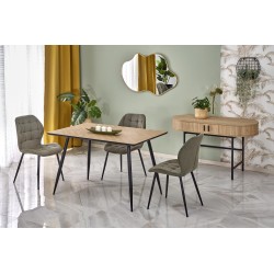 BERTO stół blat - naturalny, noga - czarny (2p 1szt)