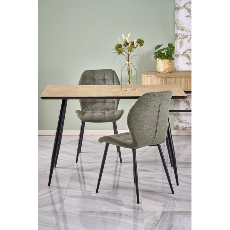 BERTO stół blat - naturalny, noga - czarny (2p 1szt)