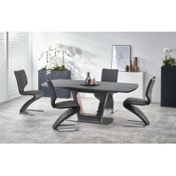 BILOTTI stół rozkładany antracytowy mat / orzech (3p 1szt)