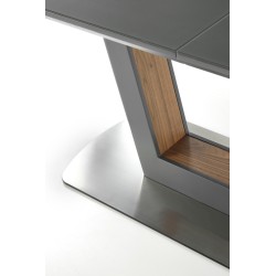 BILOTTI stół rozkładany antracytowy mat / orzech (3p 1szt)