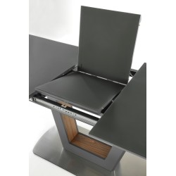 BILOTTI stół rozkładany antracytowy mat / orzech (3p 1szt)