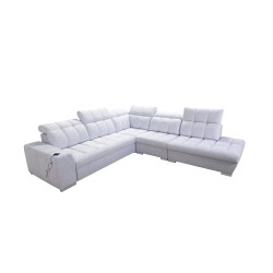 Prisma IX sectional sofa with sleeping function, USB port, and storage for bedding - Velvet | Pet friendly, Terra 06 Prisma IX sectional sofa with sleeping function, USB port, and storage for bedding - Velvet | Pet friendly, Terra 06