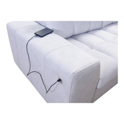 Prisma IX sectional sofa with sleeping function, USB port, and storage for bedding - Velvet | Pet friendly, Terra 06 Prisma IX sectional sofa with sleeping function, USB port, and storage for bedding - Velvet | Pet friendly, Terra 06