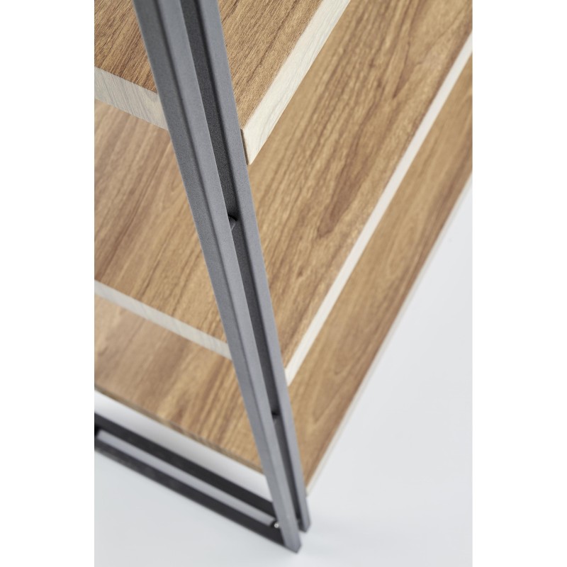 BOLIVAR REG1 regał dąb złoty / czarny (1p 1szt)