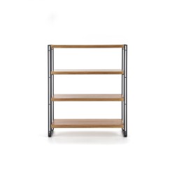 BOLIVAR REG1 regał dąb złoty / czarny (1p 1szt)