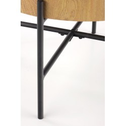 BROOKLYN-S ława dąb naturalny/czarny (1p 1szt)