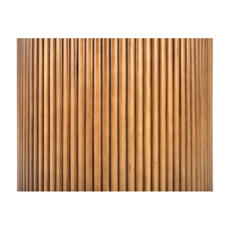 BRUNO stół okrągły, biały marmur / orzechowy (2p 1szt)