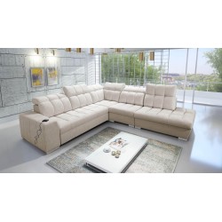 Prisma IX corner sofa with sleeping function, USB port, and bedding storage - Velvet | Pet friendly, Terra 13 Prisma IX corner sofa with sleeping function, USB port, and bedding storage - Velvet | Pet friendly, Terra 13