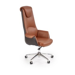 CALVANO fotel gabinetowy ciemny brąz / jasny brąz