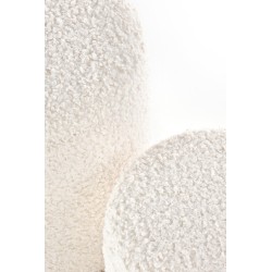 CANCUN zestaw 2 puf, kremowy / naturalny (1p 1kpl)