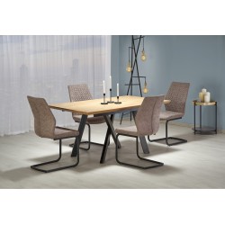 CAPITAL stół 160-200 cm, dąb złoty / czarny (2p 1szt )