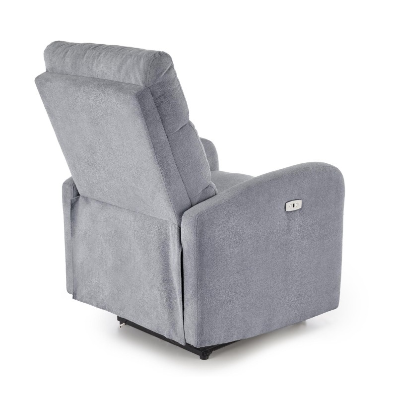 CARINIO fotel wypoczynkowy popielaty