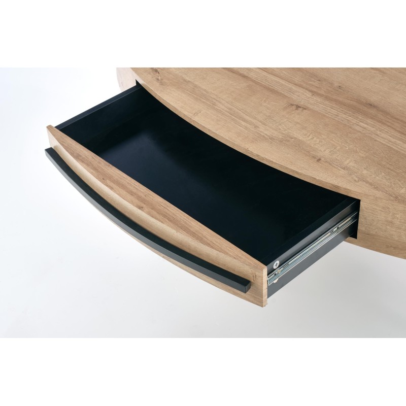 CAROLINA ława dąb złoty/czarny (1p 1szt)