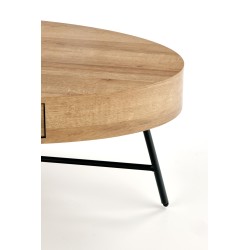 CAROLINA ława dąb złoty/czarny (1p 1szt)