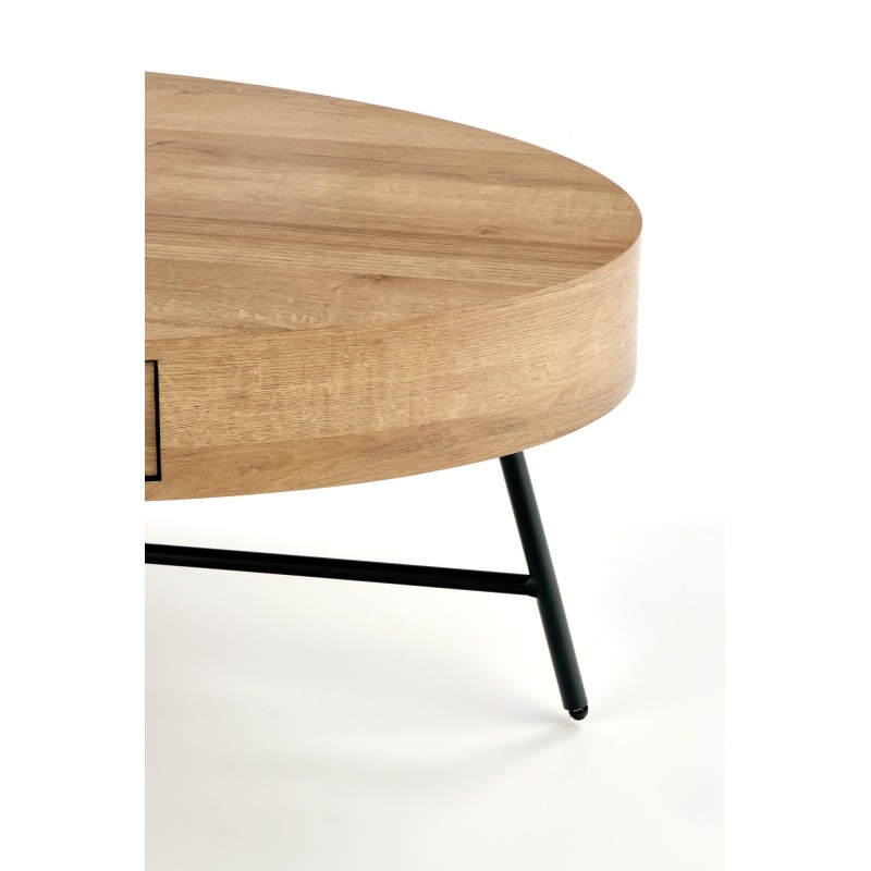 CAROLINA ława dąb złoty/czarny (1p 1szt)