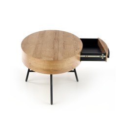 CAROLINA ława dąb złoty/czarny (1p 1szt)