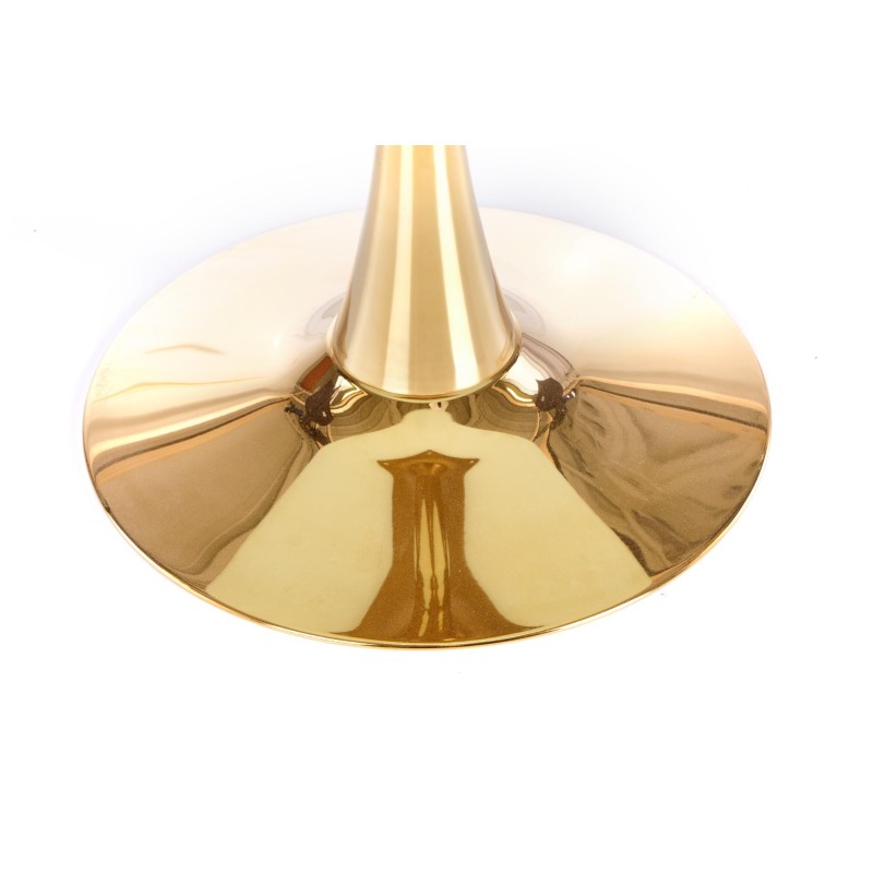 CASEMIRO stół blat - biały marmur, noga - złoty (2p 1szt)