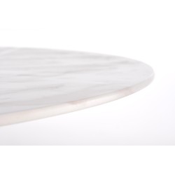 CASEMIRO stół blat - biały marmur, noga - złoty (2p 1szt)